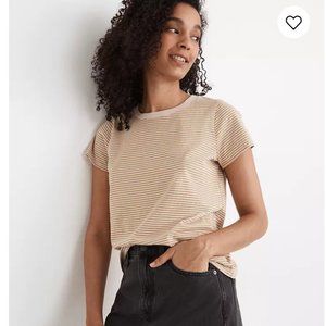 Madewell NWT Northside Vintage Tee in Parnell Stripe Size S SOLD OUT